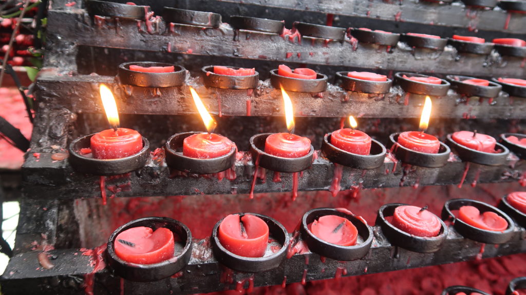 candles in basilica del santo ninio, one of the best places to visit in cebu