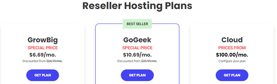 Siteground yearly plan reseller hosting pricing