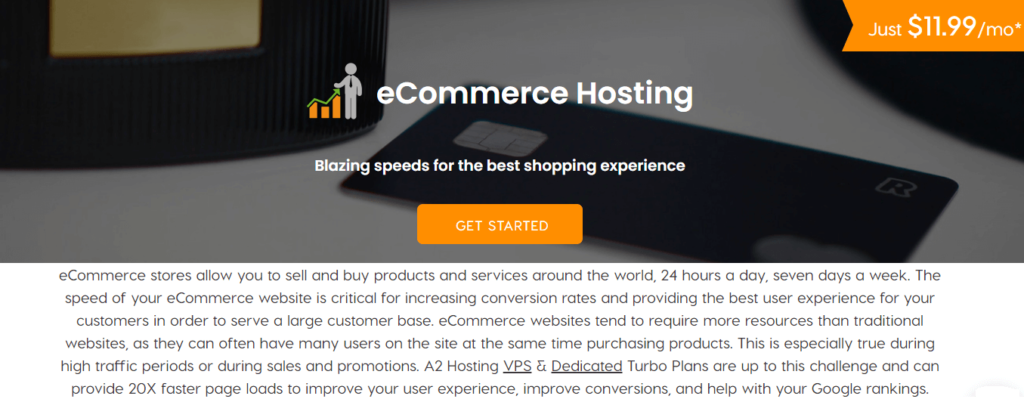 ecommerce a2hosting pricing