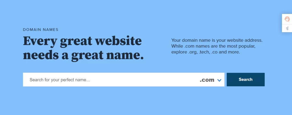 buy a domain name in bluehost